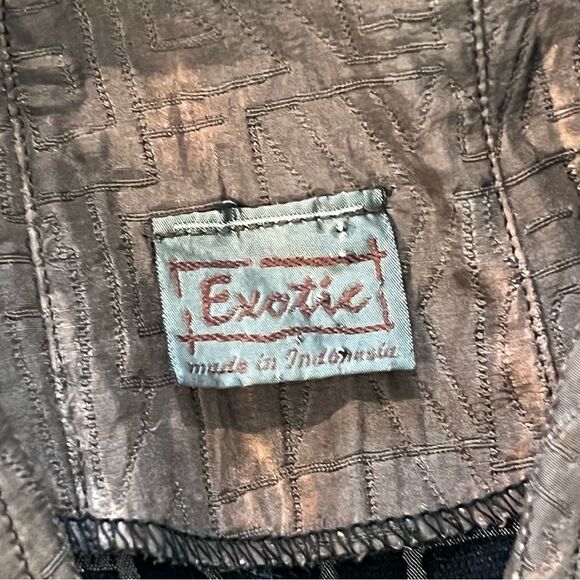 Exotic Designer Art To Wear Exquisite Asian Style Vintage Overcoat Jacket Size S - Picture 8 of 10